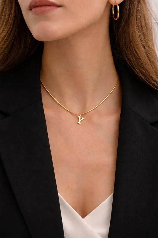Personalized Gold Letter Necklace
